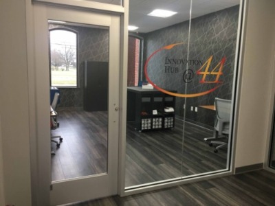 Indoor entrance to the Innovation Hub
